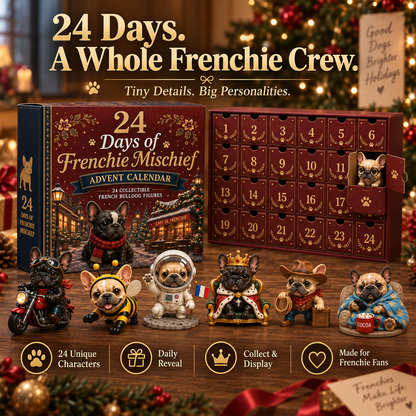🔥 Limited Time-50% Off🐶 24-Day Frenchie Christmas Advent Calendar✨ 24 Characters & Daily Surprises