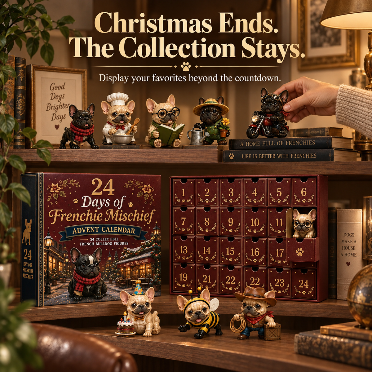🔥 Limited Time-50% Off🐶 24-Day Frenchie Christmas Advent Calendar✨ 24 Characters & Daily Surprises
