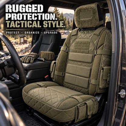 💥Limited Time-50% OFF🚙 Durable Tactical Truck Seat Cover✨ Storage, Protection & All-Day Comfort