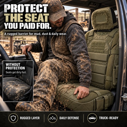 💥Limited Time-50% OFF🚙 Durable Tactical Truck Seat Cover✨ Storage, Protection & All-Day Comfort