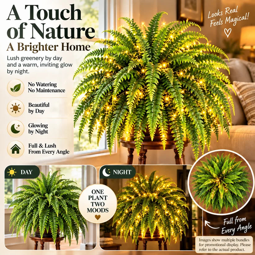 🎁Hot Sale 49% OFF🔥Extra-Large Pre-Lit Artificial Boston Fern