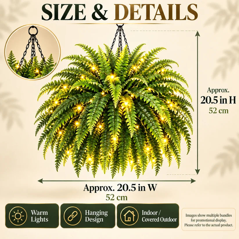 🎁Hot Sale 49% OFF🔥Extra-Large Pre-Lit Artificial Boston Fern