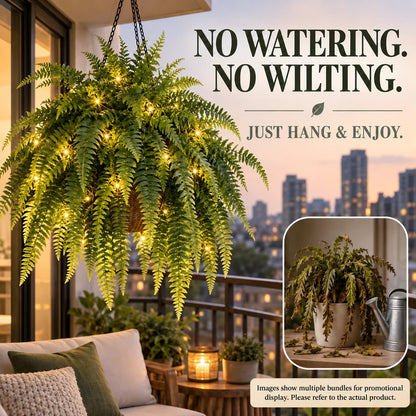 🎁Hot Sale 49% OFF🔥Extra-Large Pre-Lit Artificial Boston Fern