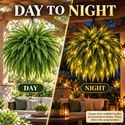 🎁Hot Sale 49% OFF🔥Extra-Large Pre-Lit Artificial Boston Fern
