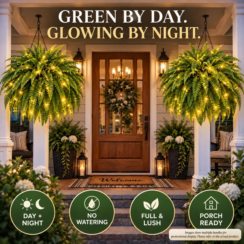 🎁Hot Sale 49% OFF🔥Extra-Large Pre-Lit Artificial Boston Fern