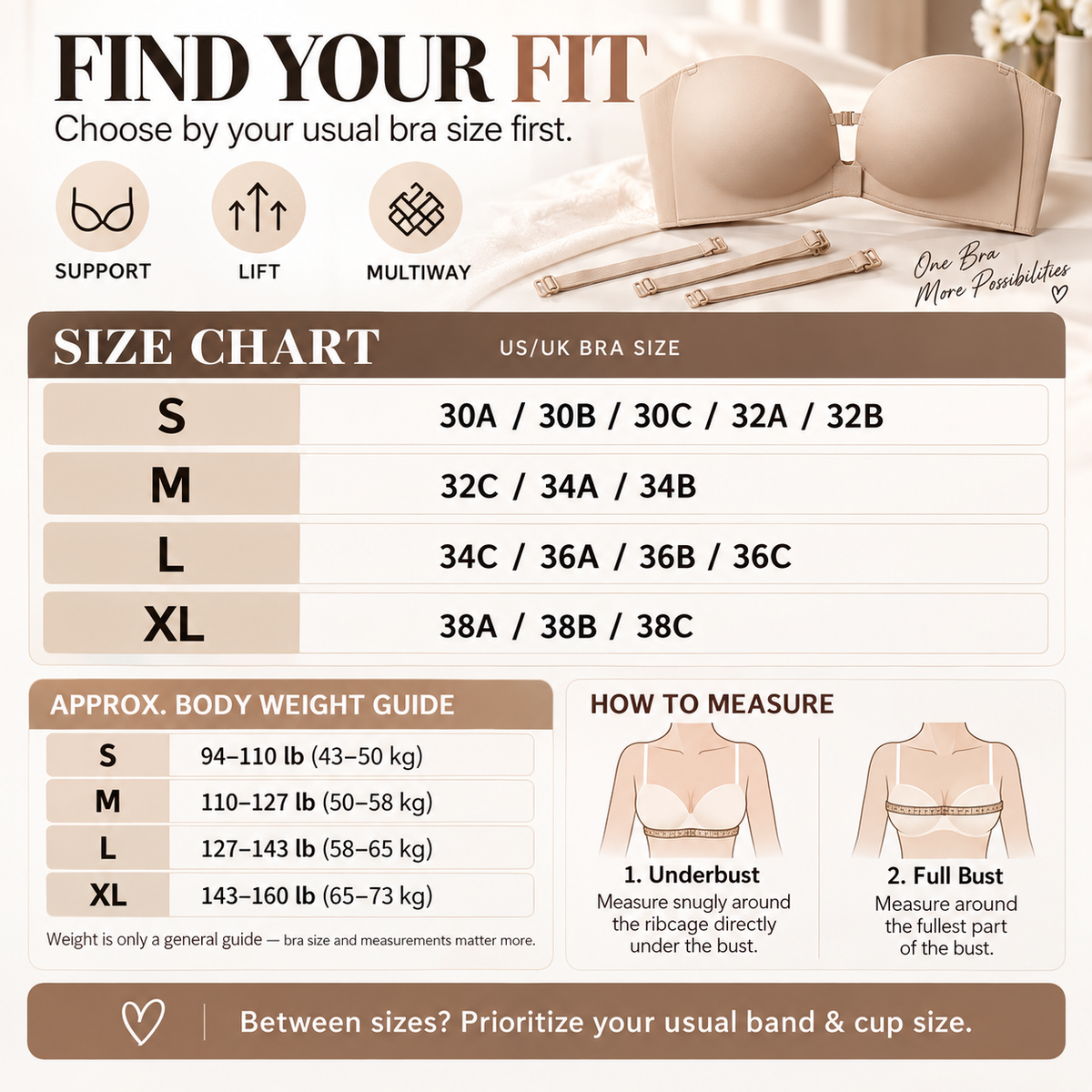 💥 50% OFF 👙 Stay-Put Strapless Bra ✨ No Straps, Less Adjusting