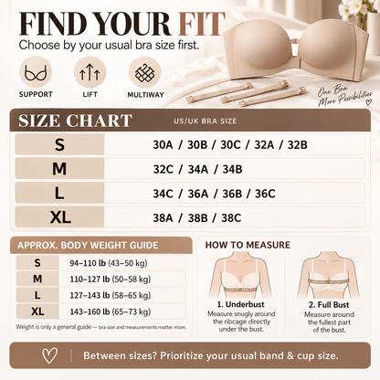 💥 50% OFF 👙 Stay-Put Strapless Bra ✨ No Straps, Less Adjusting