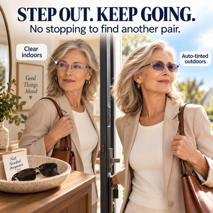 💥 50% OFF 👓 Smart Zoom Reading Glasses ✨ See Near, Screen & Everyday Clearly