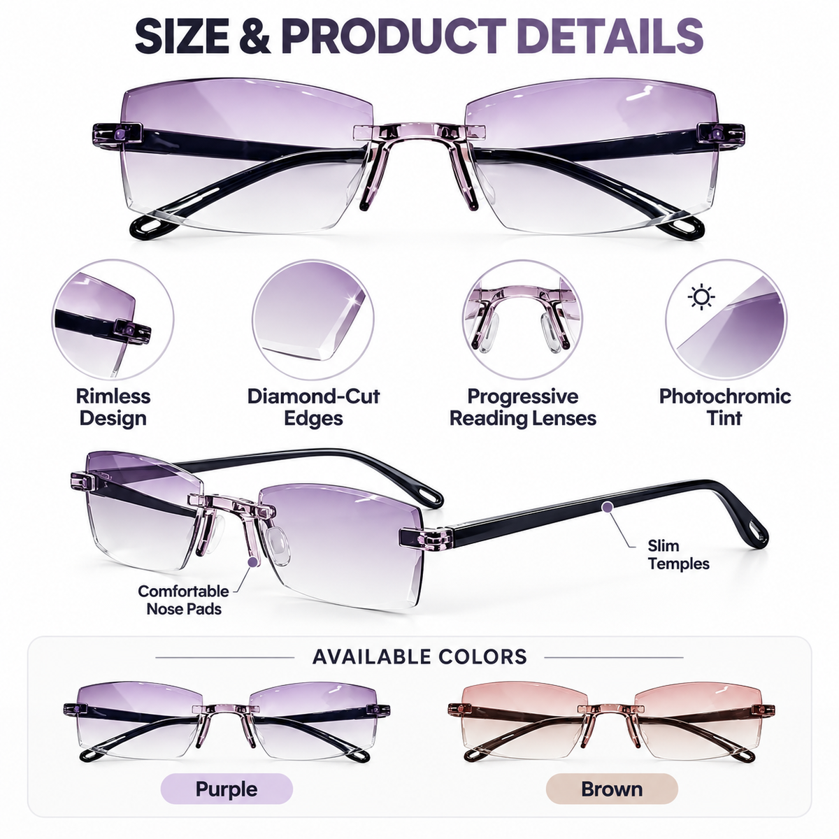 💥 50% OFF 👓 Smart Zoom Reading Glasses ✨ See Near, Screen & Everyday Clearly