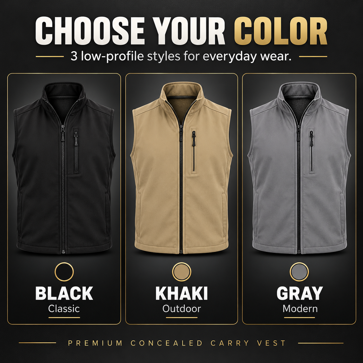 🔥Limited Time-50% OFF🦺 Premium Concealed Carry Vest ✨ Stay Ready & Keep Essentials Close