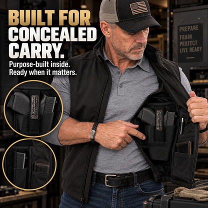 🔥Limited Time-50% OFF🦺 Premium Concealed Carry Vest ✨ Stay Ready & Keep Essentials Close