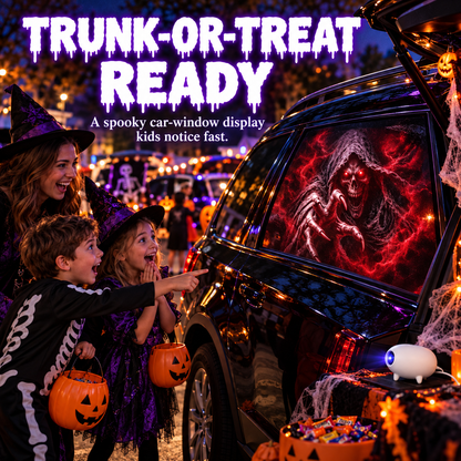 💥 50% OFF 👻 Halloween Car Window Projector 🎃 Turn Your Ride Into a Horror Scene