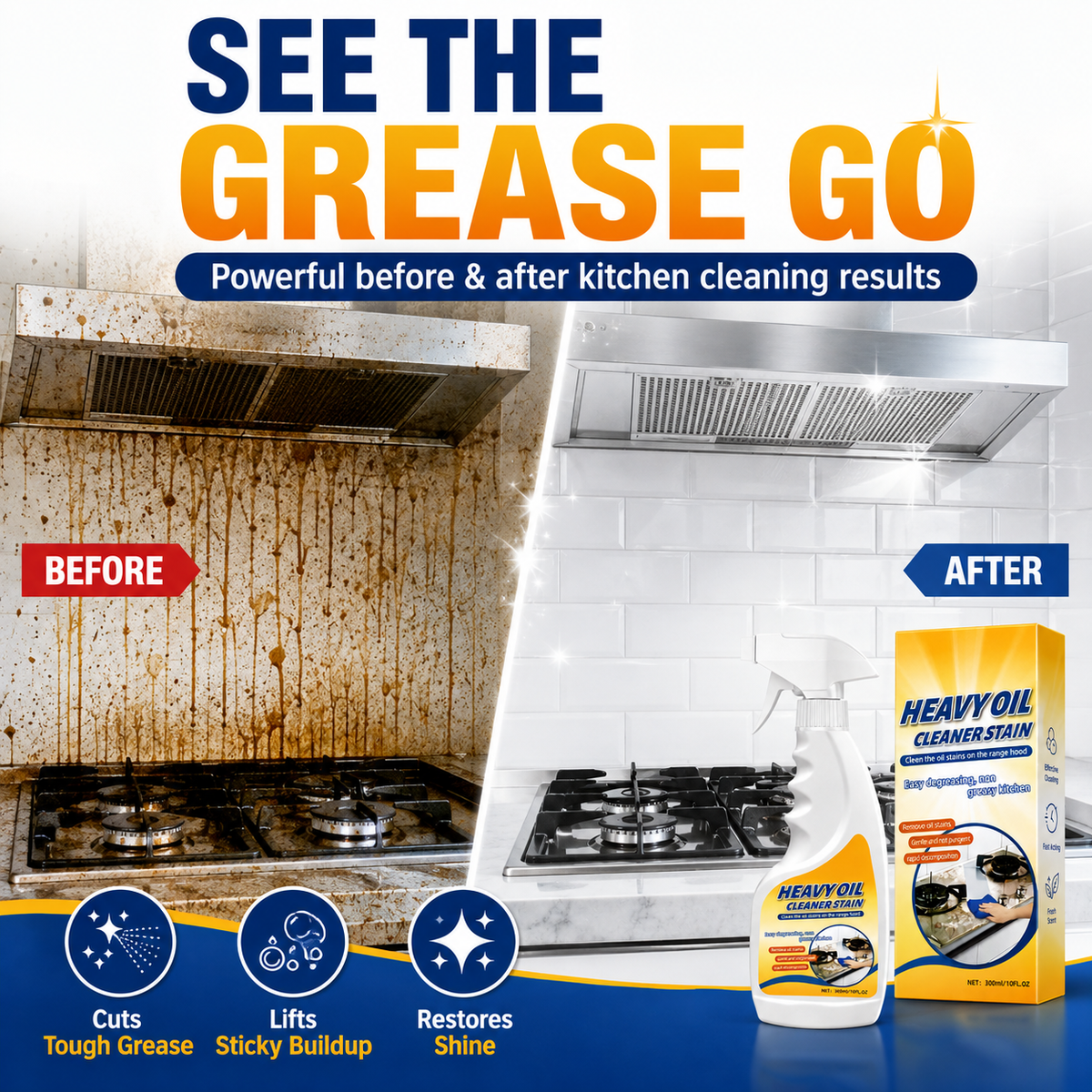 ✨ Spray Away Tough Kitchen Grease🛒