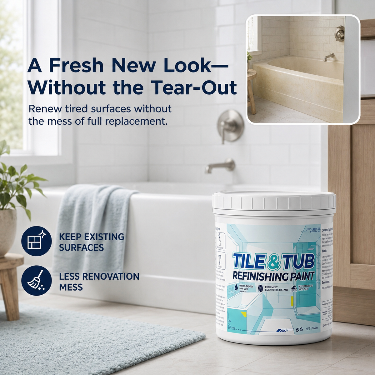 Premium Tile & Tub Refinishing Paint Kit