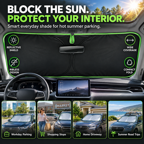 Foldable Car Windshield Sun Shade | Summer Interior Protection