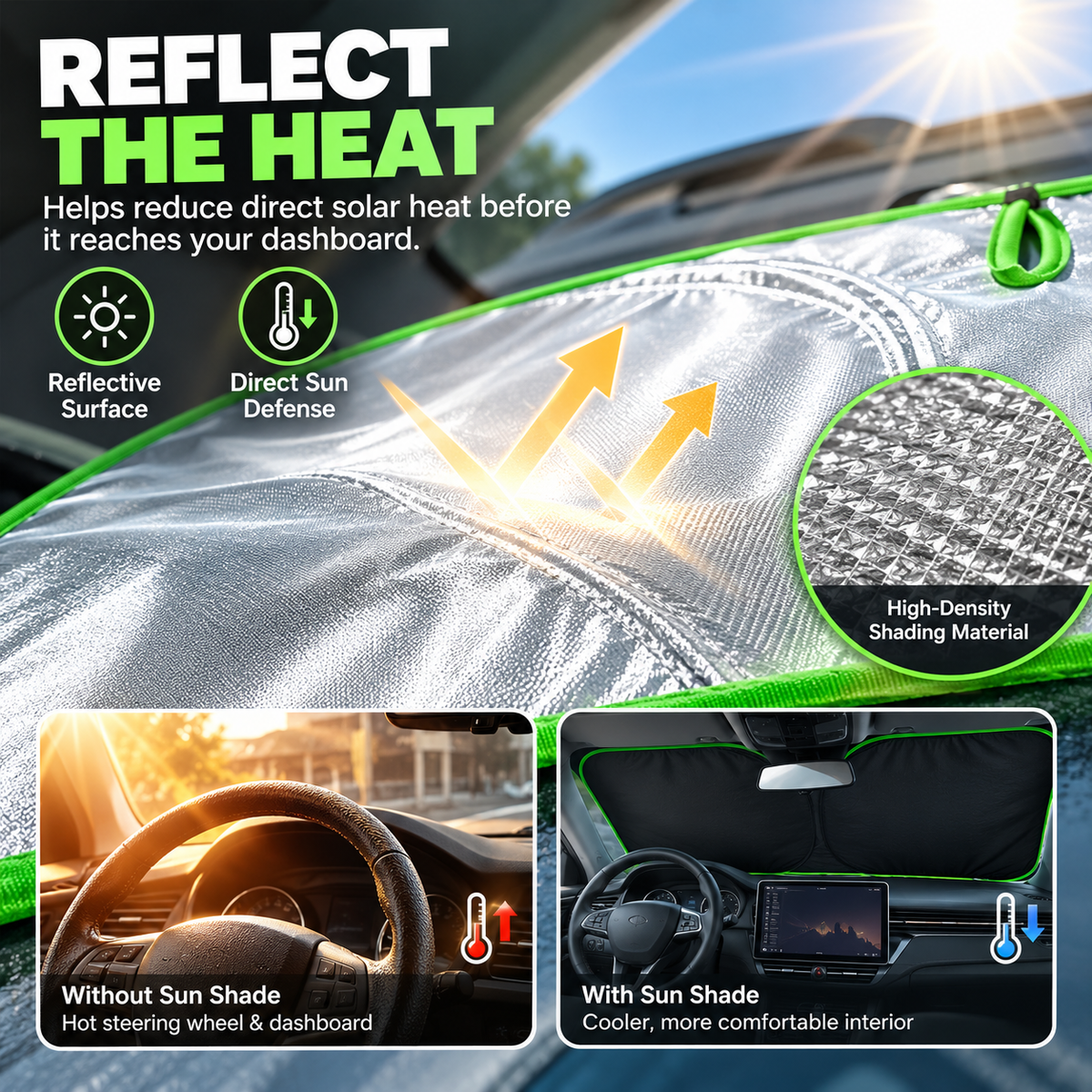 Foldable Car Windshield Sun Shade | Summer Interior Protection