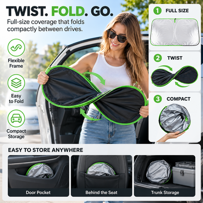 Foldable Car Windshield Sun Shade | Summer Interior Protection
