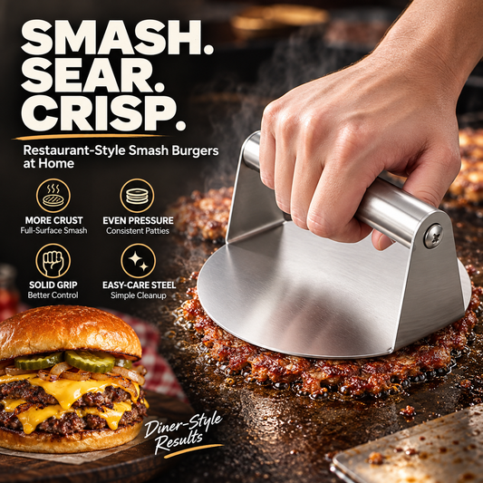 Stainless Steel Burger Press  # Smash Burger Press‑ Pro Non‑Stick Burger Smasher 🍔