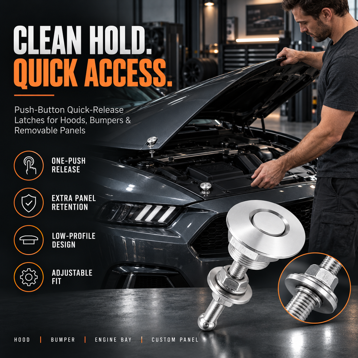 🔒 4Pcs Universal Aluminum Quick‑Release Lock Latches – Secure & Easy Access! ⚡