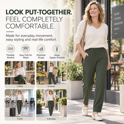 StretchActive – Women's Ultra Soft Stretch Perfect Drape Casual Pants