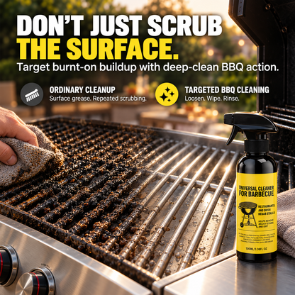 Heavy-Duty BBQ Grill Cleaner – Loosens Baked-On Grease & Carbon