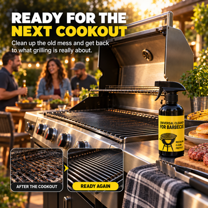 Heavy-Duty BBQ Grill Cleaner – Loosens Baked-On Grease & Carbon