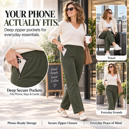 StretchActive – Women's Ultra Soft Stretch Perfect Drape Casual Pants