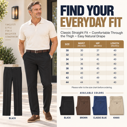 TimelessFlex – Men's High Stretch Straight Fit Pants