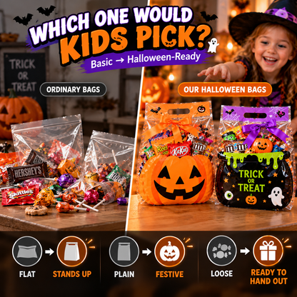 💥Special Sale🔥Halloween Treat Bags Set for Trick or Treat Candy Party Favor Storage🎃