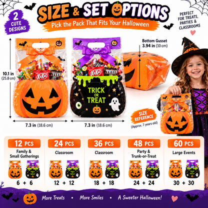 💥Special Sale🔥Halloween Treat Bags Set for Trick or Treat Candy Party Favor Storage🎃