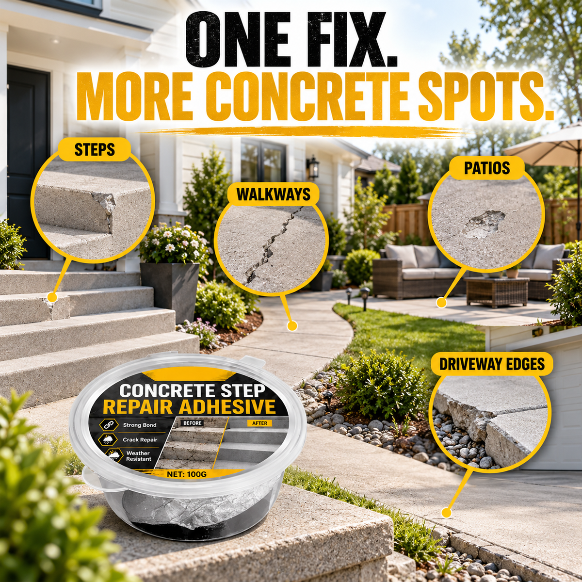 🧰 Special Sale🛠️ Concrete Step Repair Adhesive🏗️ Fix Cracks & Chips in Minutes