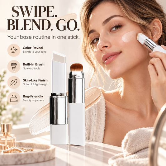 🔥 35% OFF🌟 Korean Color-Changing Foundation Stick💧 Hydrating & Long-Lasting, No Cakey Look