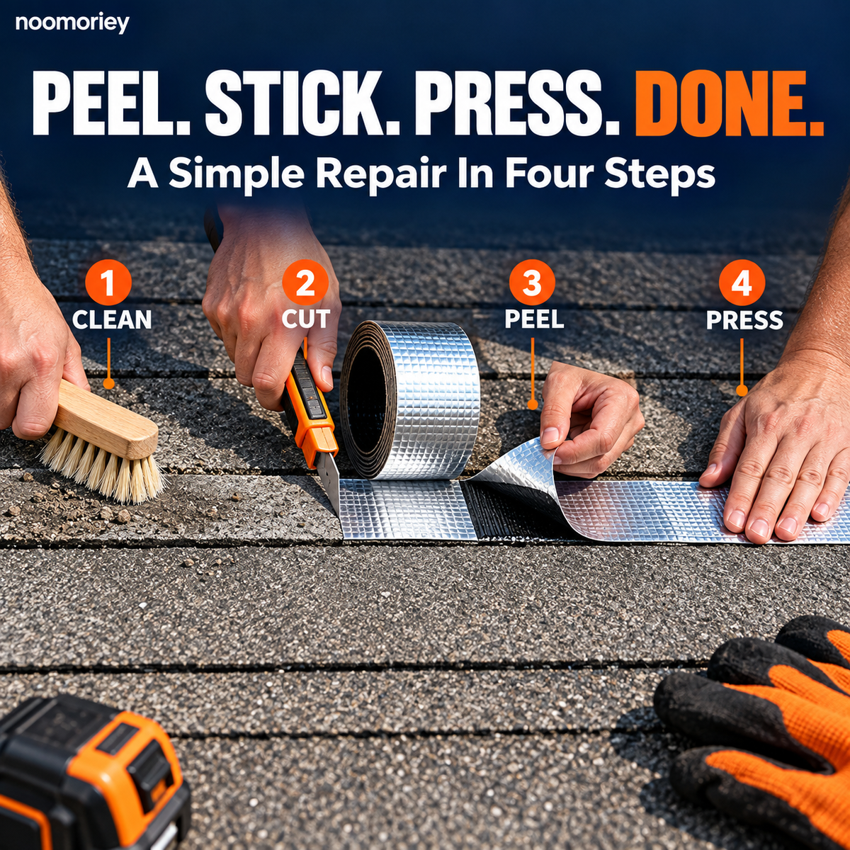 Heavy-Duty Butyl Waterproof Repair Tape – Heat-Resistant Self-Adhesive Seal for Roofs, Pipes & Cracks
