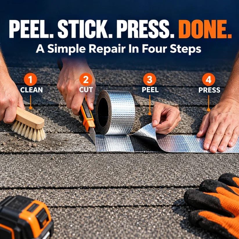 Heavy-Duty Butyl Waterproof Repair Tape – Heat-Resistant Self-Adhesive Seal for Roofs, Pipes & Cracks