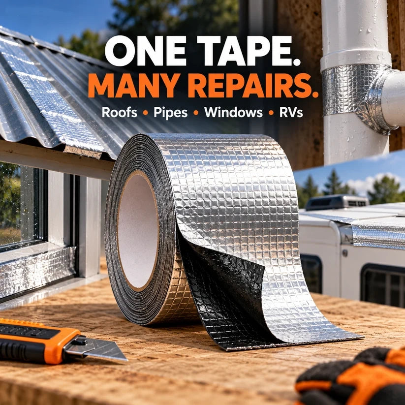 Heavy-Duty Butyl Waterproof Repair Tape – Heat-Resistant Self-Adhesive Seal for Roofs, Pipes & Cracks