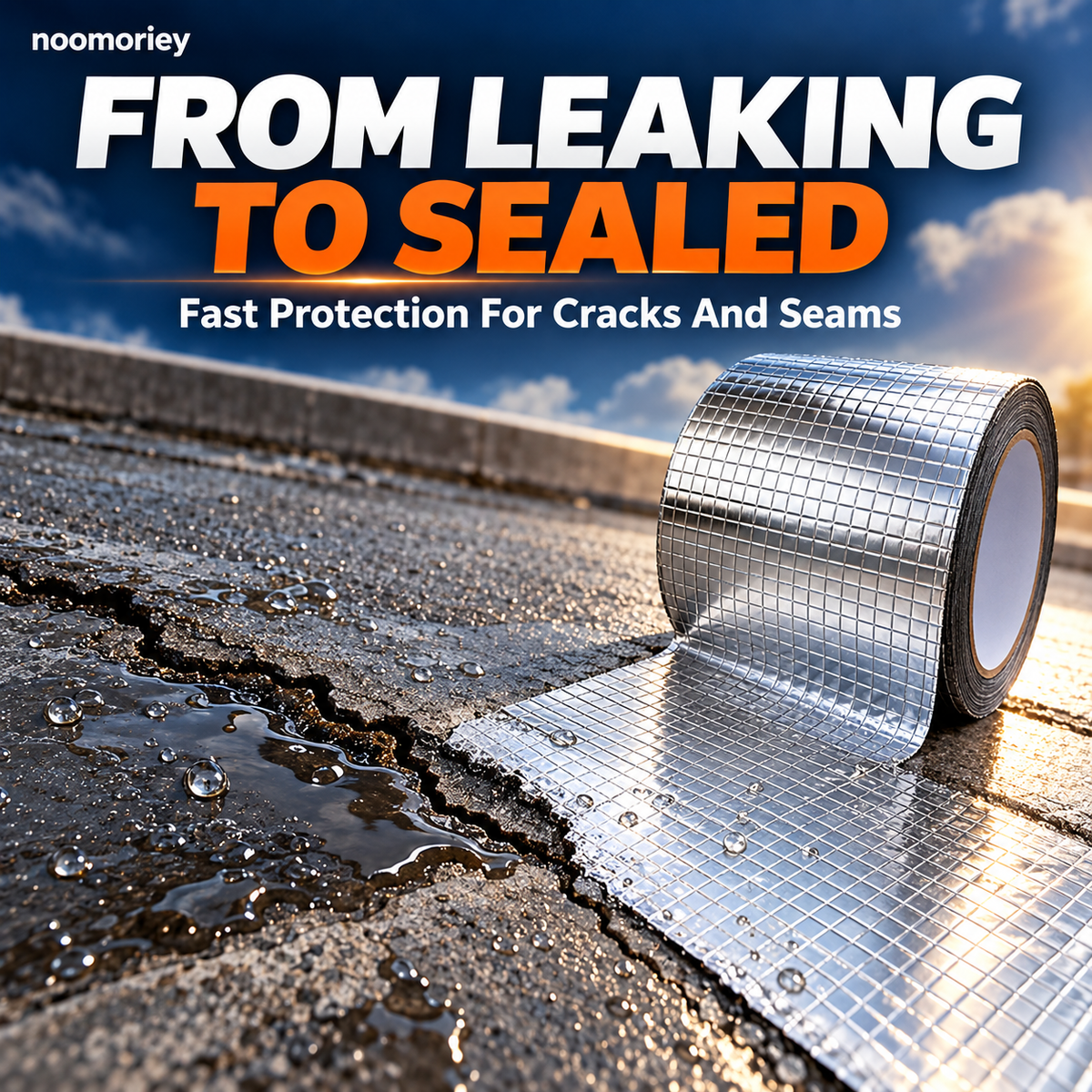 Heavy-Duty Butyl Waterproof Repair Tape – Heat-Resistant Self-Adhesive Seal for Roofs, Pipes & Cracks