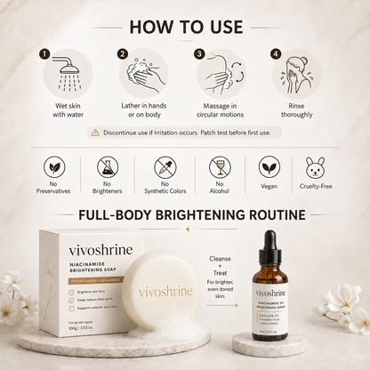 💆‍♀️Niacinamide Skin Brightening Soap melasma dark spots freckle