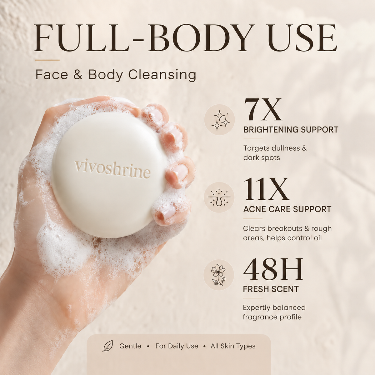 💆‍♀️Niacinamide Skin Brightening Soap melasma dark spots freckle