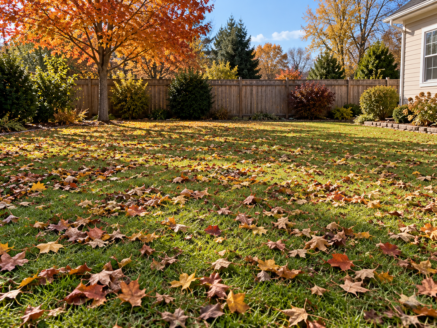 Leaves before cleaning