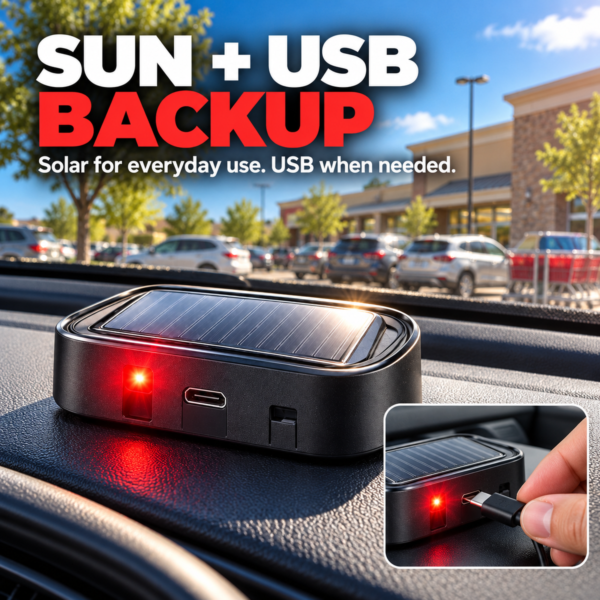 🚨 2PCS Solar Car Security Warning Lights — Auto Night Flash to Make Your Car Look Protected