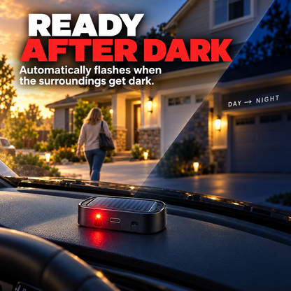 🚨 2PCS Solar Car Security Warning Lights — Auto Night Flash to Make Your Car Look Protected