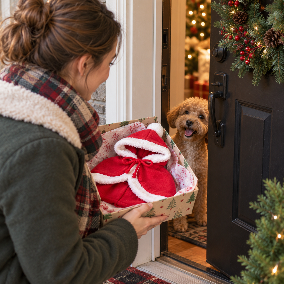 🎄 Christmas Must-Have 🐾 Holiday Pet Costume – Cozy Festive Outfit for Dogs & Cats