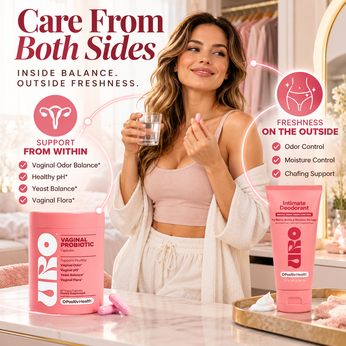 🌸 Limited-time promotion | Vaginal Probiotic + Intimate Deodorant Duo | pH Balance, Odor & Moisture Support