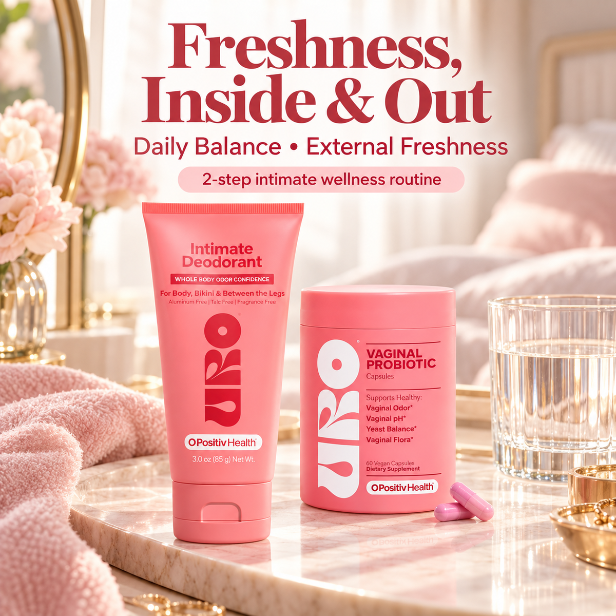 🌸 Limited-time promotion | Vaginal Probiotic + Intimate Deodorant Duo | pH Balance, Odor & Moisture Support