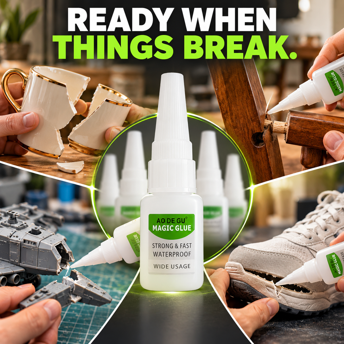 ⚡ LIMITED TIME DEAL | 4PCS Quick-Set Super Glue ✨ Repair It Fast. Keep Using It.