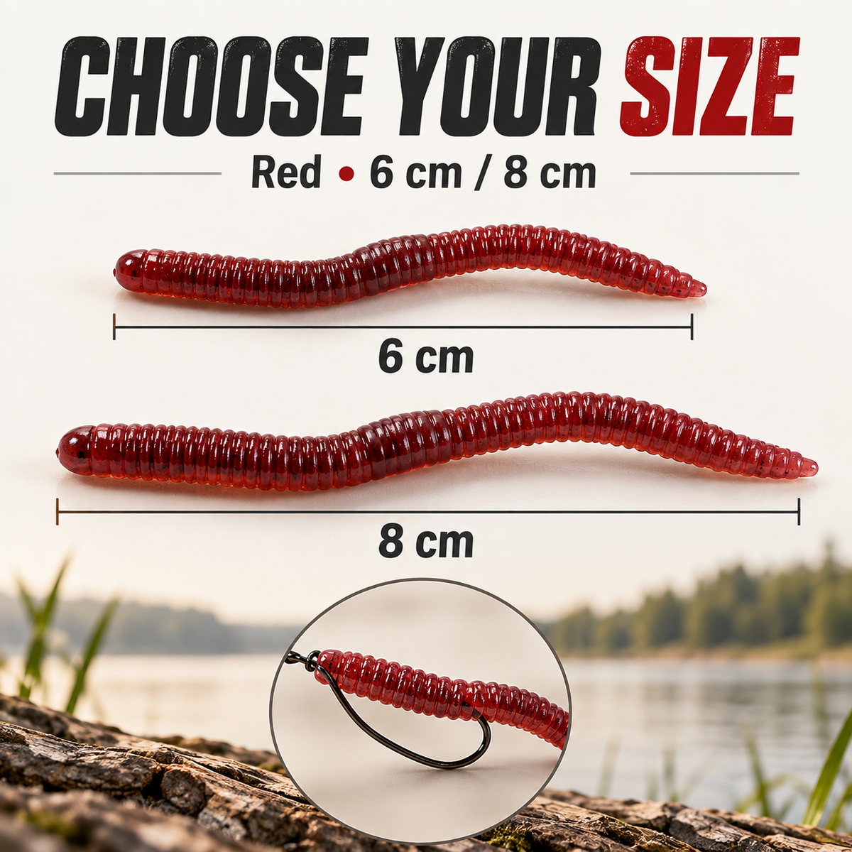 🎣Limited-time Special Sale🔥 — Scented Lifelike Earthworm Soft Lures | Natural Action