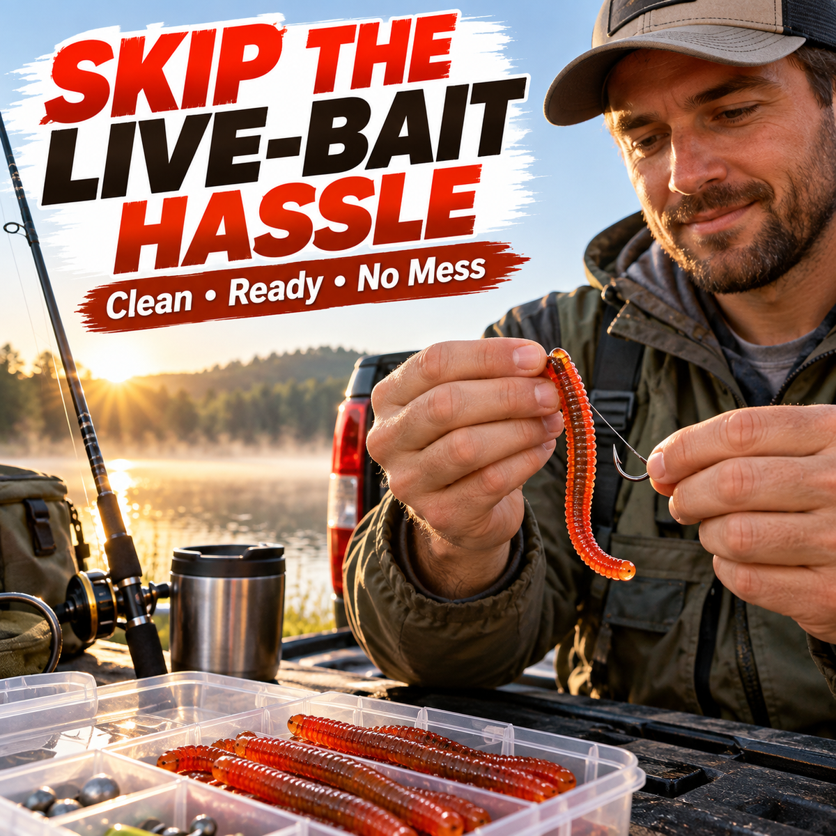 🎣Limited-time Special Sale🔥 — Scented Lifelike Earthworm Soft Lures | Natural Action