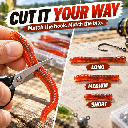 🎣Limited-time Special Sale🔥 — Scented Lifelike Earthworm Soft Lures | Natural Action
