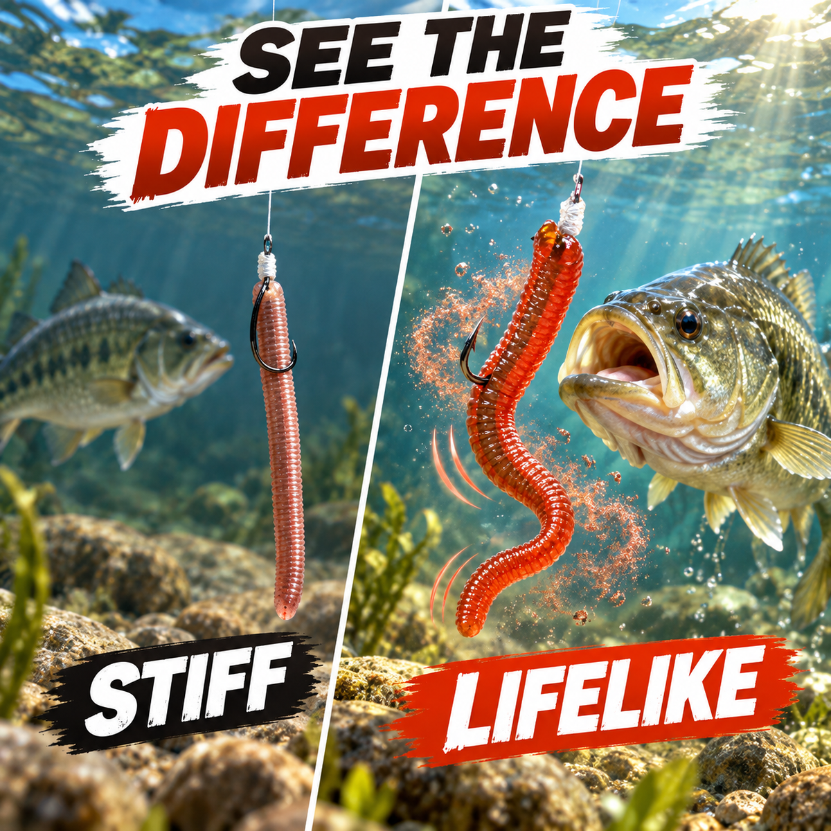🎣Limited-time Special Sale🔥 — Scented Lifelike Earthworm Soft Lures | Natural Action