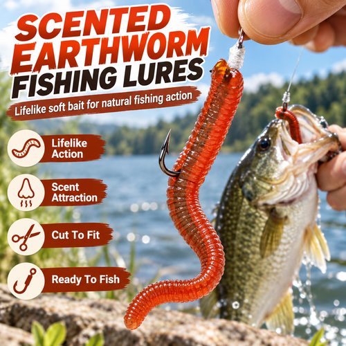 🎣Limited-time Special Sale🔥 — Scented Lifelike Earthworm Soft Lures | Natural Action